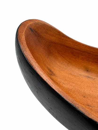 Oval Cedar Bowl, black underside