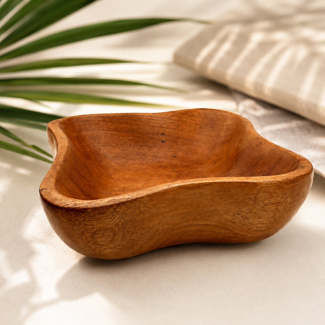 Round Cornered Square Cedar Bowl, Small