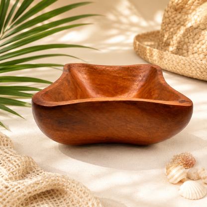 Round Cornered Square Cedar Bowl, Medium