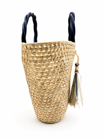 Thatch Bag, blue trim
