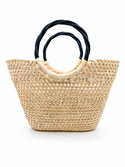 Thatch Bag, blue trim
