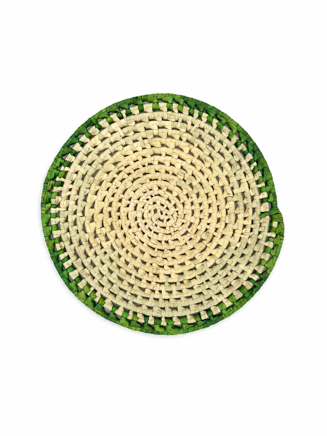 Thatch Placemats, green trim (set of 4)